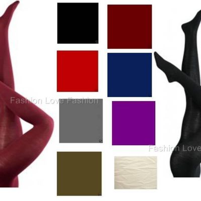 1 Pack Opaque Tights Pantyhose Stockings Multi-Colors One or Queen Size